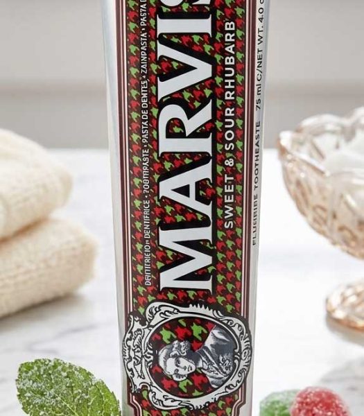 Marvis Sweet & Sour Rhubarb Toothpaste - Tangy Mint Dental Care